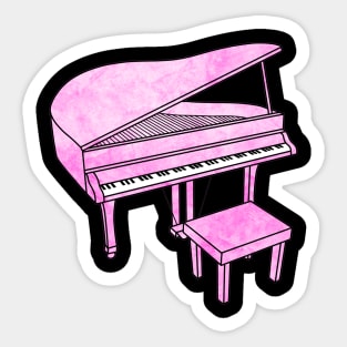 Pink Piano Sticker